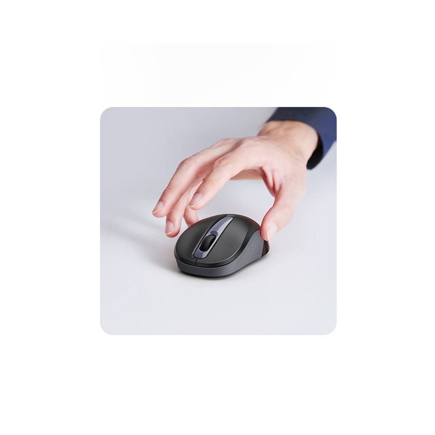 Ugreen handliche kabellose USB-Maus 2400 DPI Links- und Rechtshänder Maus Schwarz (MU003)