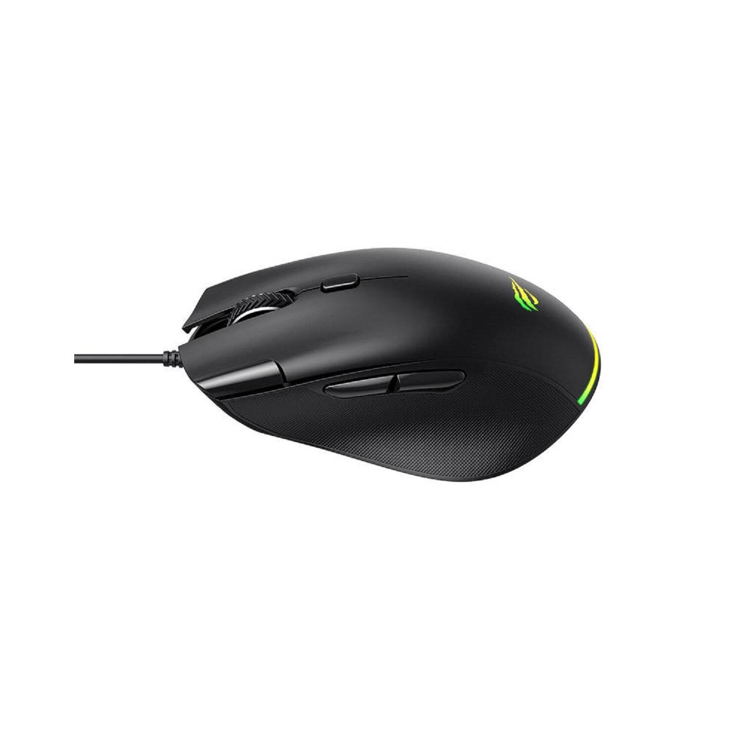 Havit MS957 kabelgebundene Gaming-Maus RGB-Hintergrundbeleuchtung 1000-7200 DPI USB PC-Maus Schwarz