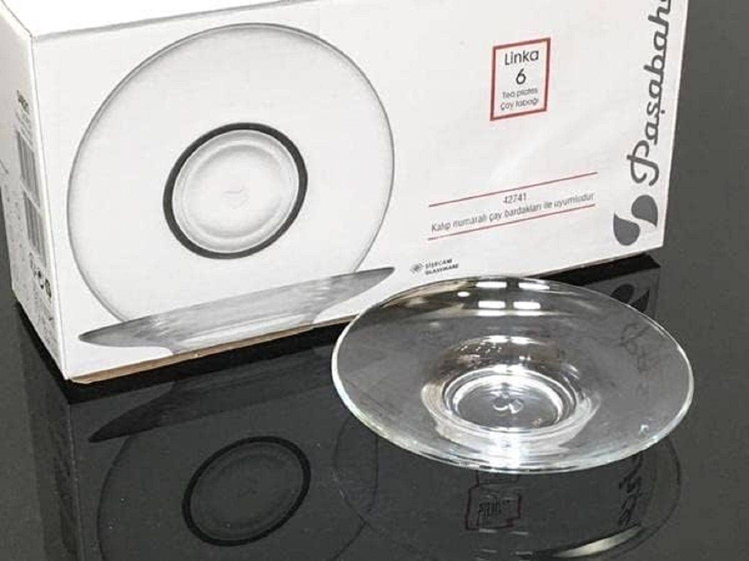 Pasabahce Teeteller 54621 6er Linka Unterteller transparent
