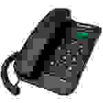MaxCom KXT100 Telefon mit Kabel mit Hintergrundbeleuchtung und doppelter Anrufer-ID Haustelefon LCD Schwarz