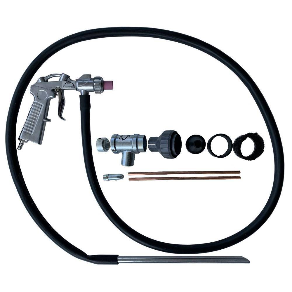 Strahlpistolen-Set - zum Strahlen von Verkokungen - inkl. Schlauch und Lanze - Luftverbrauch min. 350 l/min