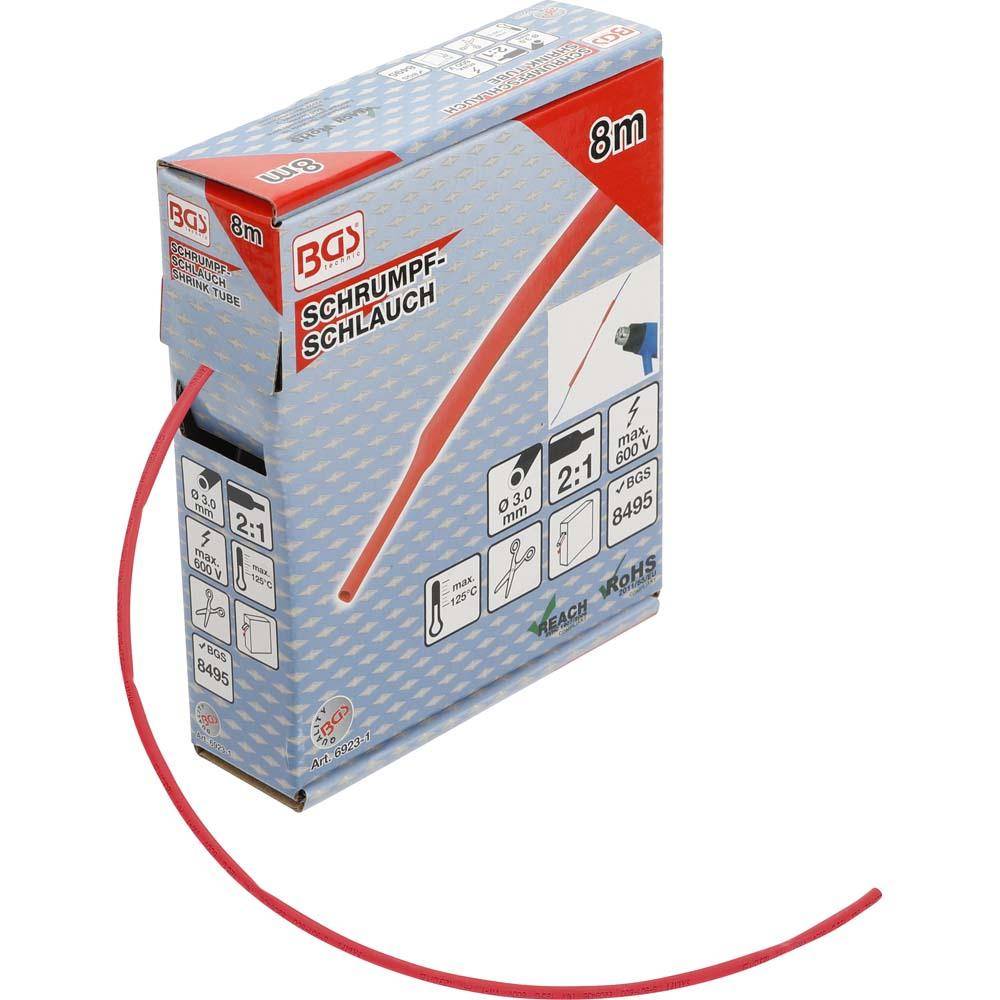 Schrumpfschlauch-Box - Durchmesser 3 mm - Schrumpfrate 2 zu 1 - Länge 8 m
