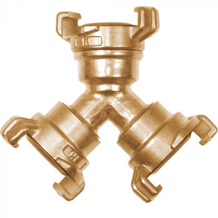 GEKA® Abzweigstück - Messing - Nenngröße 1/2 Zoll - für Schlauchgrößen von 3/8 bis 1 1/2 Zoll - Preis per Stück