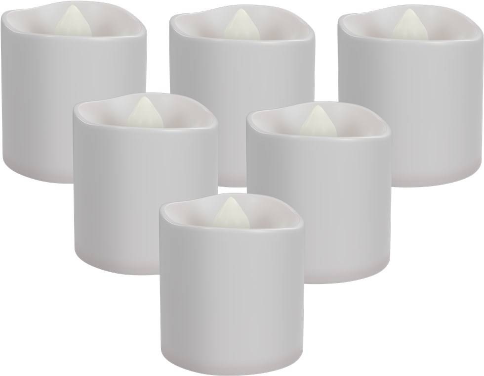 Goobay 6er-Set LED-Teelichter - Kerzen-Set mit Fernbedienung, für den Innenbereich (IP20), warmweiß (2700 K), Aufladung
