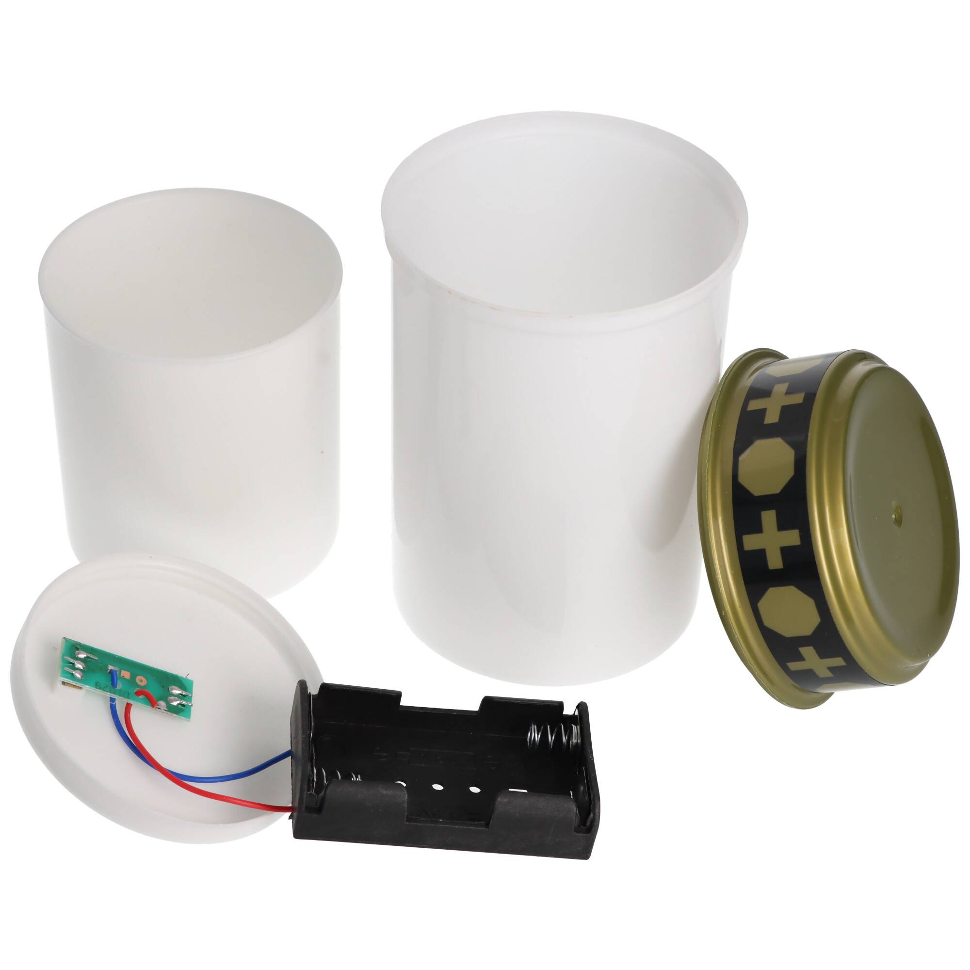 LED-Grablicht, weiß - mit realistischem Flackereffekt, warmweiß 2700 K, batteriebetrieben 2x AA, für den Innen- und Auße