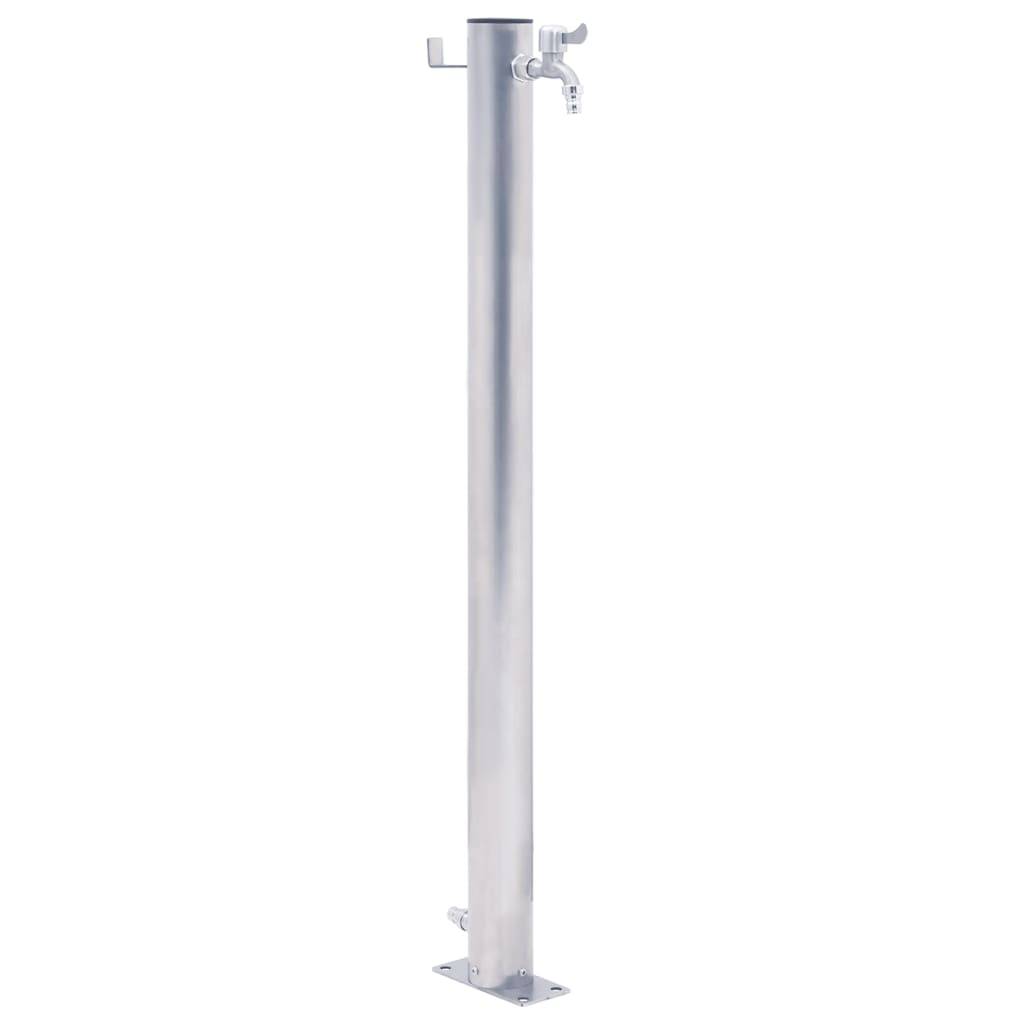 vidaXL Wassersäule für den Garten 40 cm Edelstahl Rund