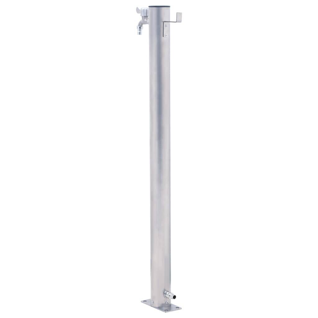 vidaXL Wassersäule für den Garten 60 cm Edelstahl Rund