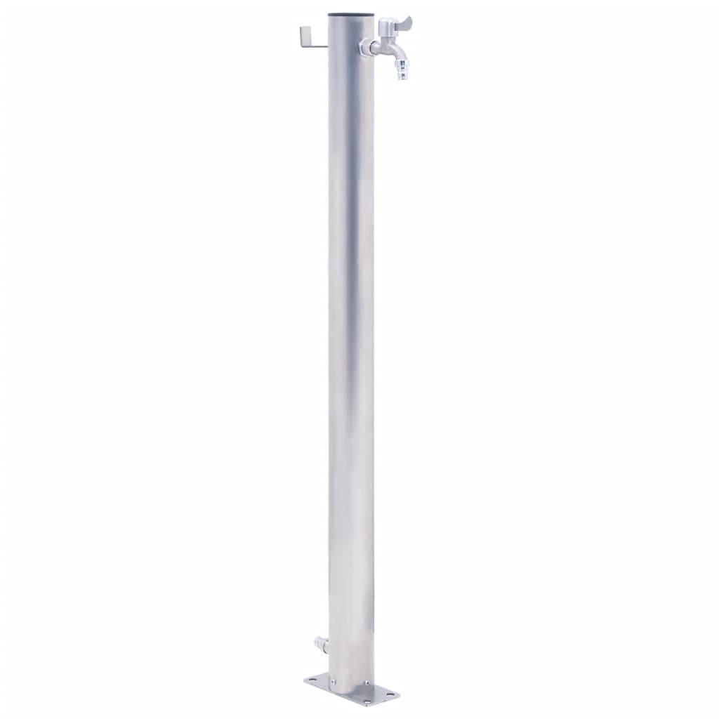 vidaXL Wassersäule für den Garten 80 cm Edelstahl Rund