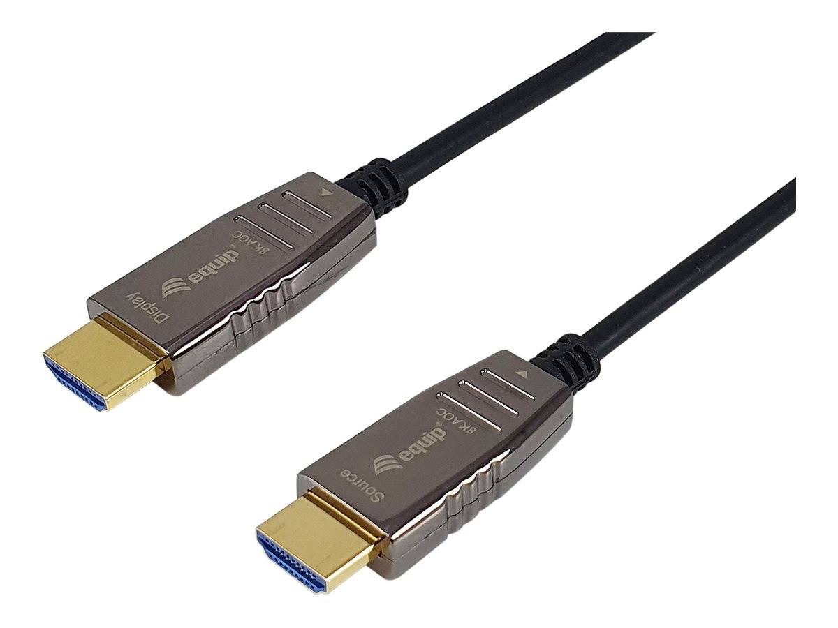 equip - Ultra High Speed - HDMI-Kabel mit Ethernet - HDMI männlich zu HDMI männlich - 30 m - Schwarz - Active Optical Ca