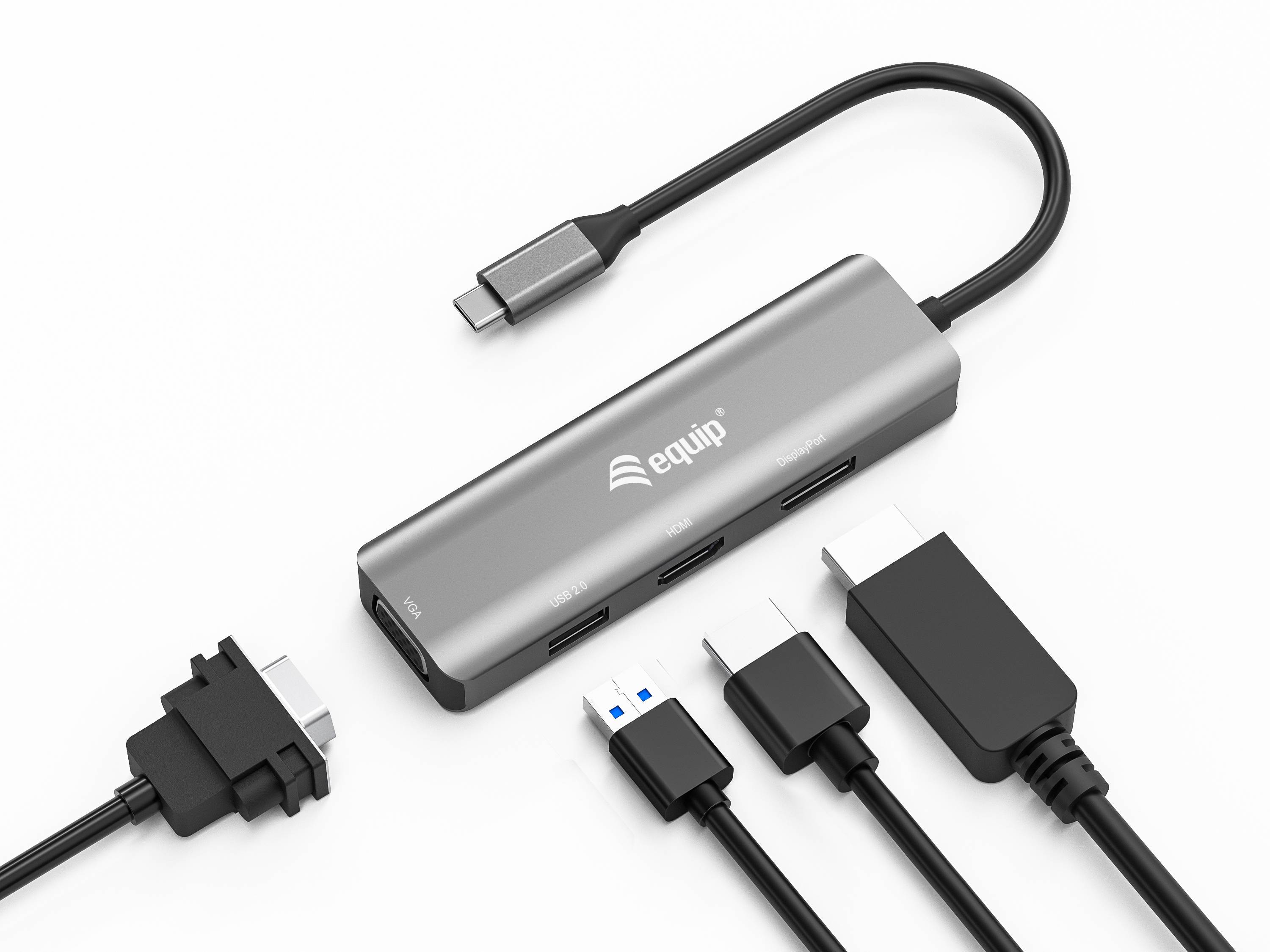 Equip Videoadapter - 24 pin USB-C männlich zu USB, HD-15 (VGA)