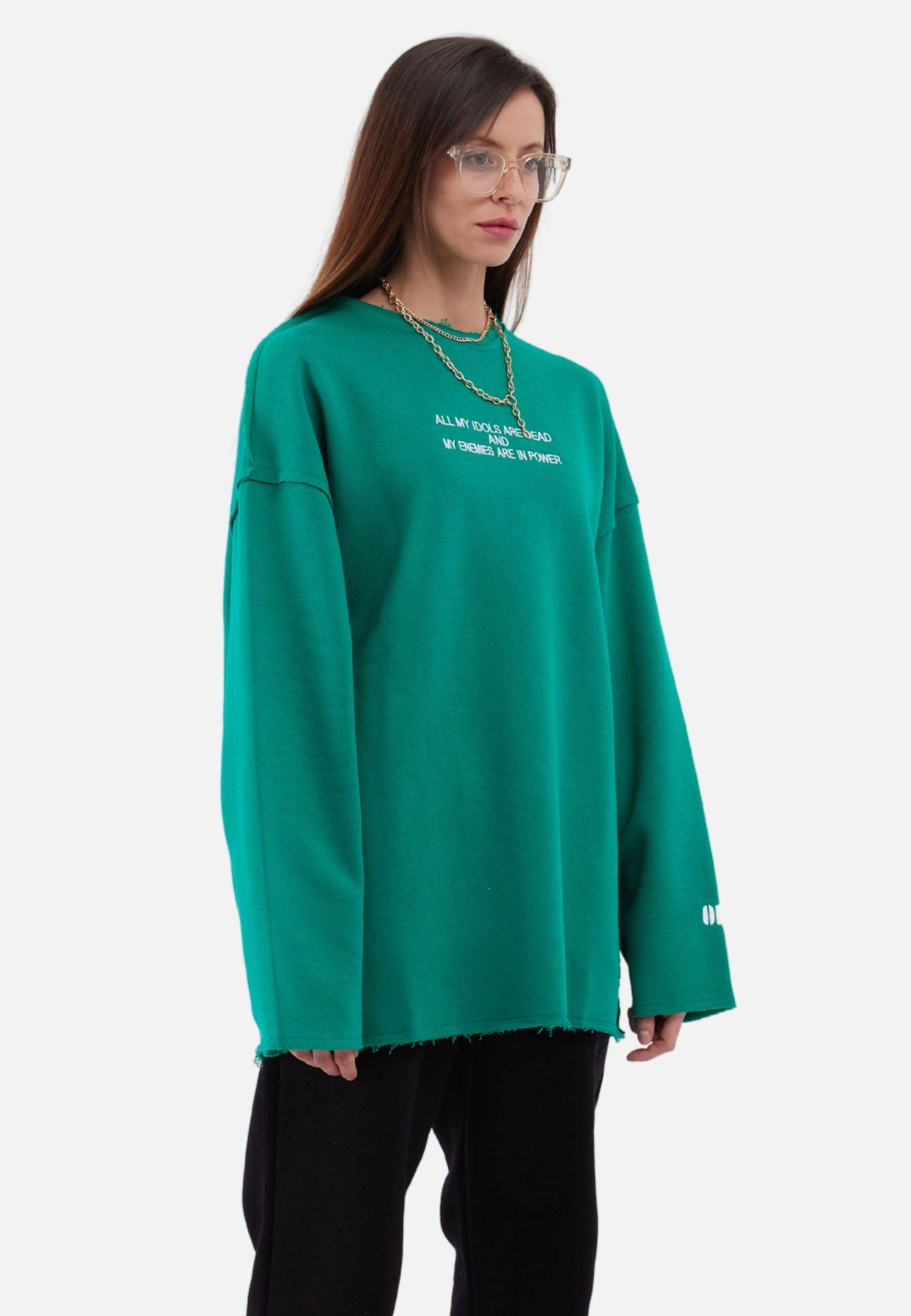 Oversize Sweatshirt Unisex M Grün