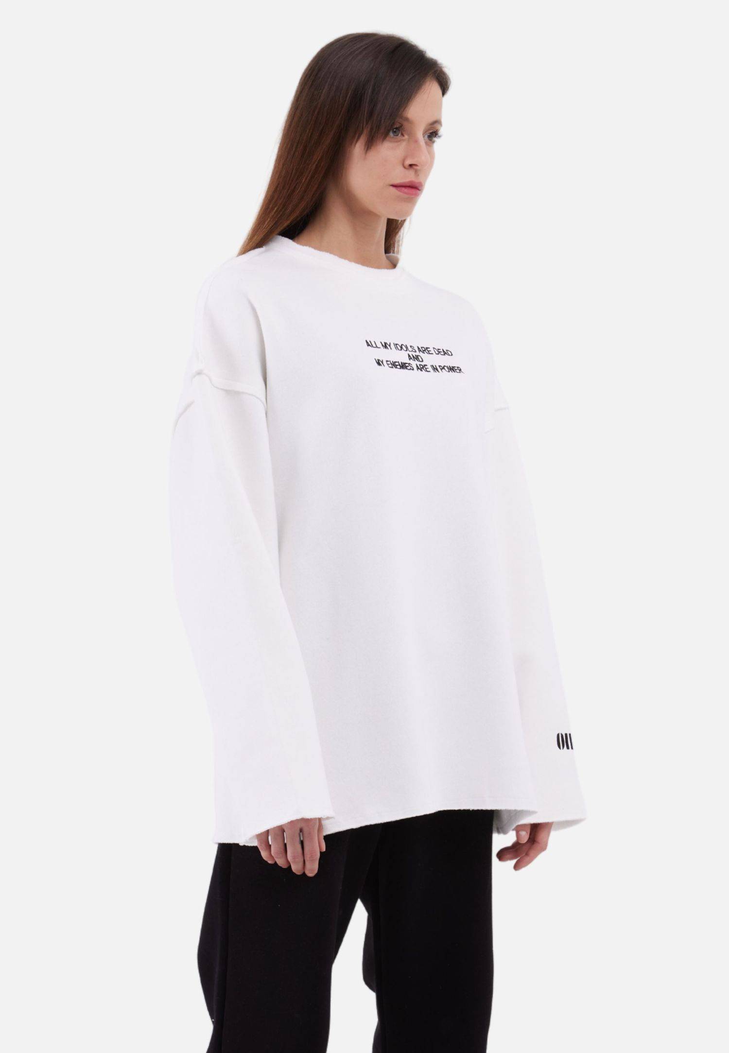 Oversize Sweatshirt Unisex XL Weiß