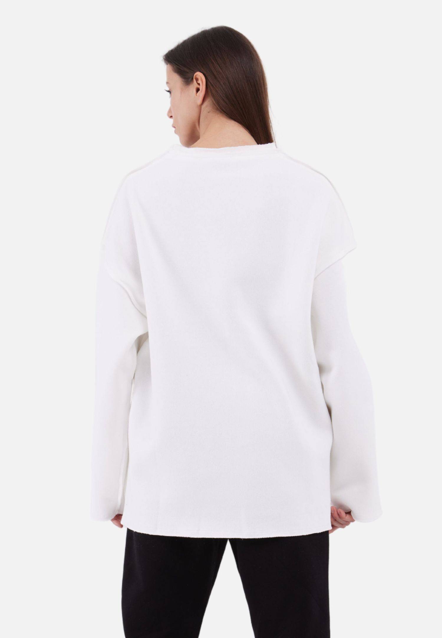 Oversize Sweatshirt Unisex L Weiß