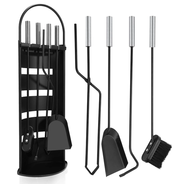 Kaminbesteck modern 5 teilig Kaminzubehör Kaminbesteck modern 5 teilig Kaminzubehör