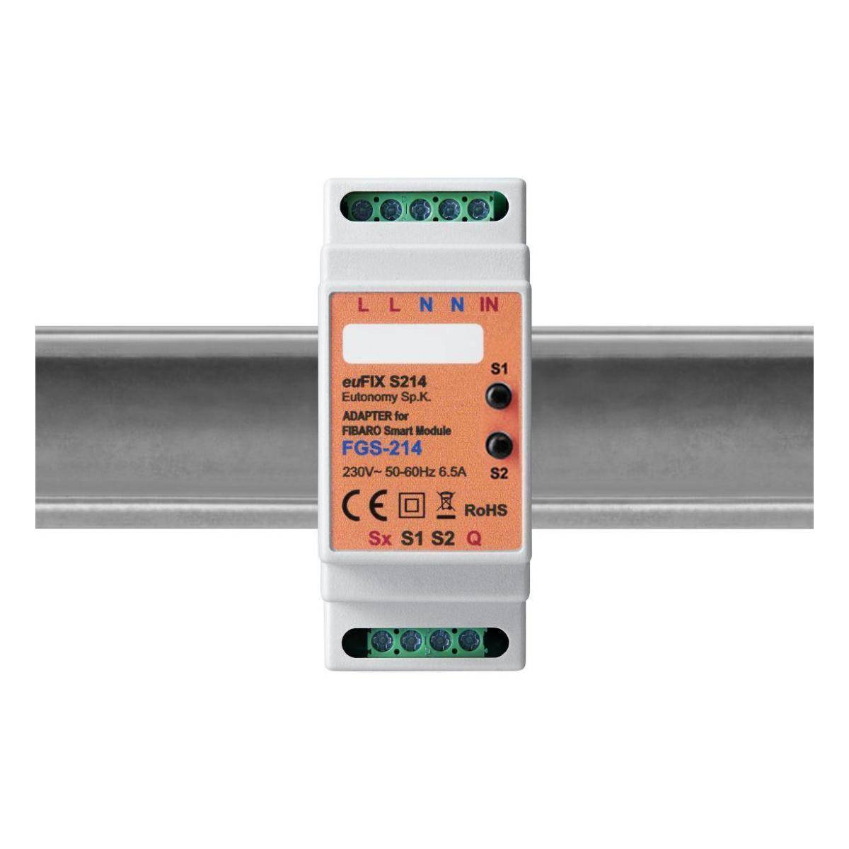 euFIX S214 DIN Adapter (mit Schalter)