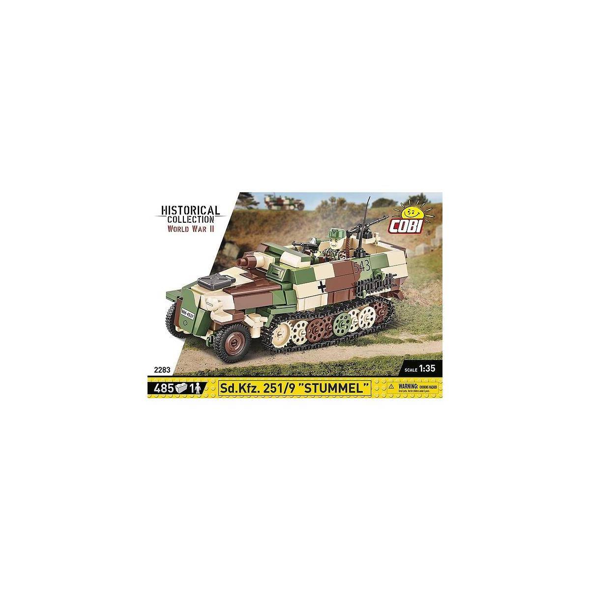 COBI-2283 - HC WWII /2283/ SD.KFZ.251/9 HALFTRUCK STUMMEL, 485 Teile, ab 7 Jahren