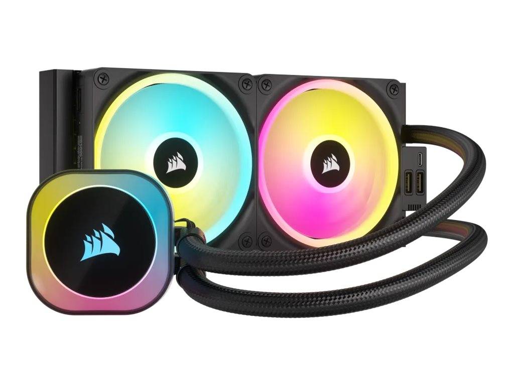 CORSAIR iCUE Link H100I RGB - Prozessor-Flüssigkeitskühlsystem - Kühlergröße: 240 mm - (für: LGA1156, LGA1155, LGA1150,