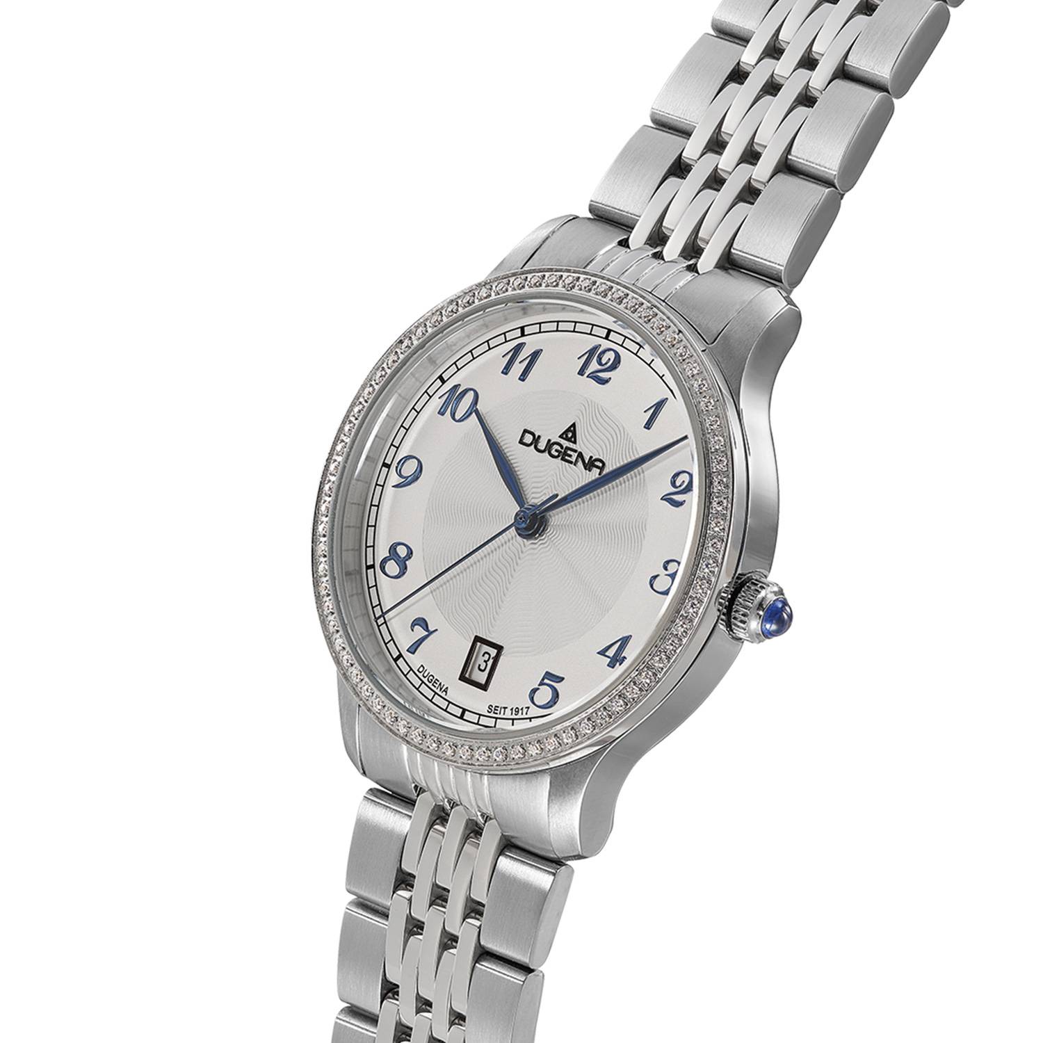 Dugena Damenuhr Gala, Quarz, Edelstahl, Saphirglas, Drückerfaltschließe, 5 bar