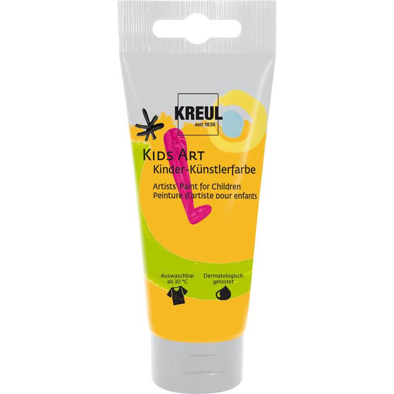KREUL Kids Art Kinder-Künstlerfarbe, 75 ml, indischgelb