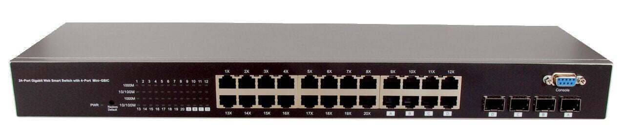 SANSWITCH-G2404 BURG GARD, Dieser bietet Ihnen 24 10/100/1000Mbps Gigabit Ports für eine echte Gigabit Verbindung. Sie