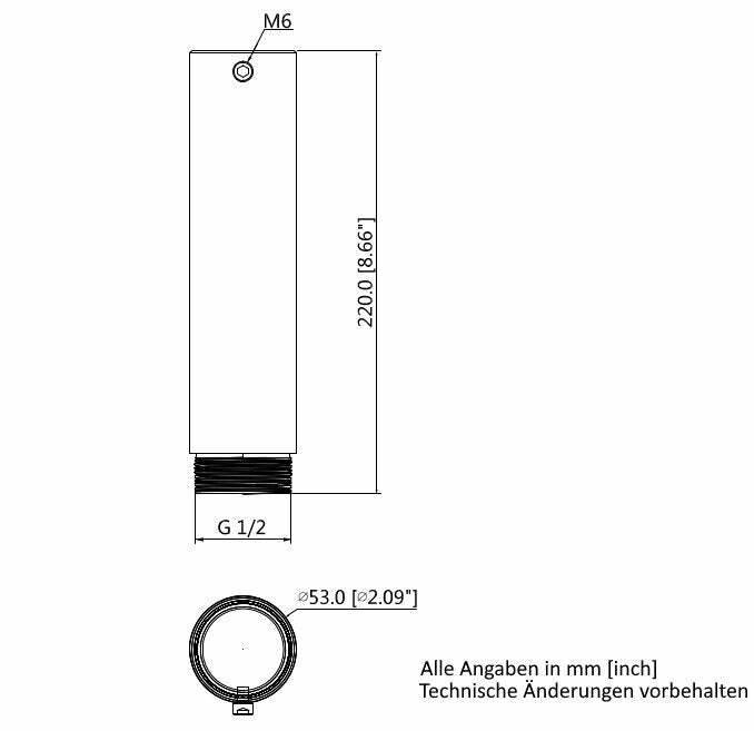 SNCA-EXT-4852 BURG GARD, Verlängerung für die Deckenhalterung SNCA-CMT-4852