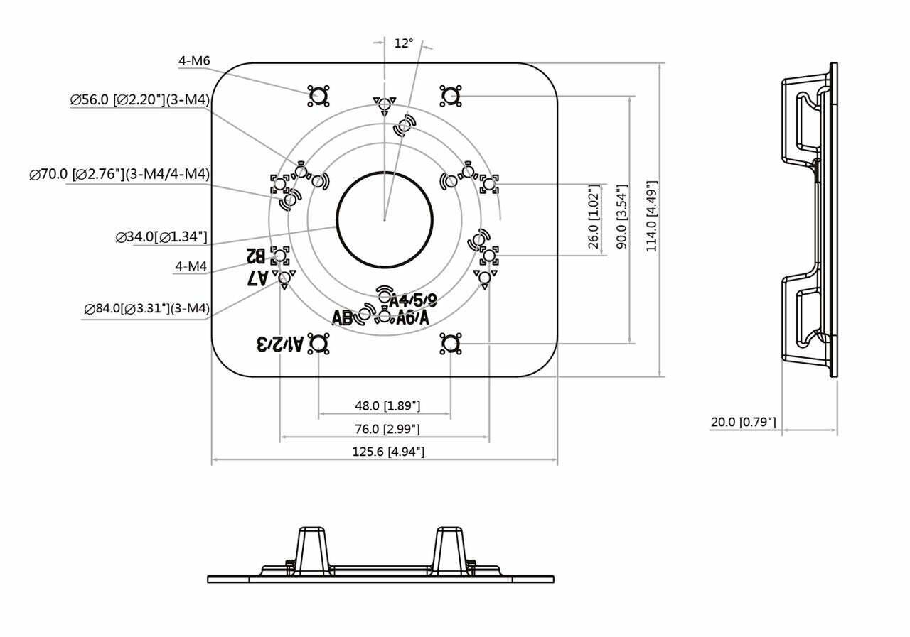 BWA-MK-136 BURG GARD, Adapter / Anschlussbox für die BURGcam DOME 303 / DOME 3030 sowie BWNC-241FDIF / BWNC-442FDIF-G2