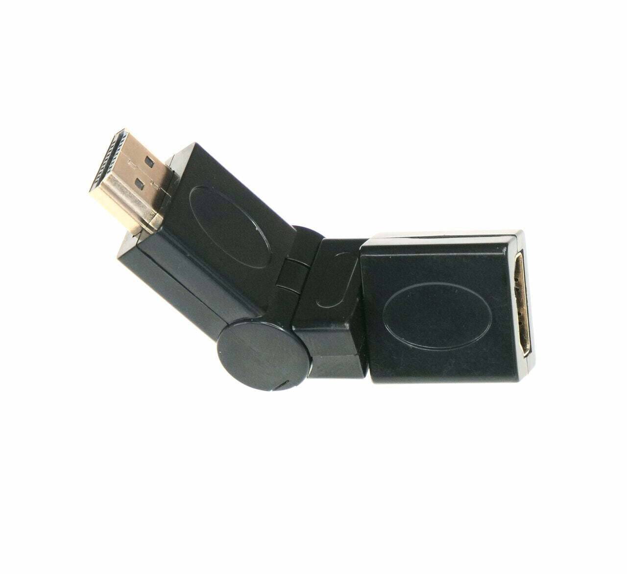 HDMI-FLX-W180H BURG GARD, Der HDMI Stecker ist vertikal um bis zu 180° schwenkbar und entlang der Achse um 90° drehbar.