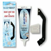 Schnell trocknend Fliesenfugenreparatur-Set Weiß & Fugenschaber Schnell trocknend Fliesenfugenreparatur-Set Weiß & Fugenschaber