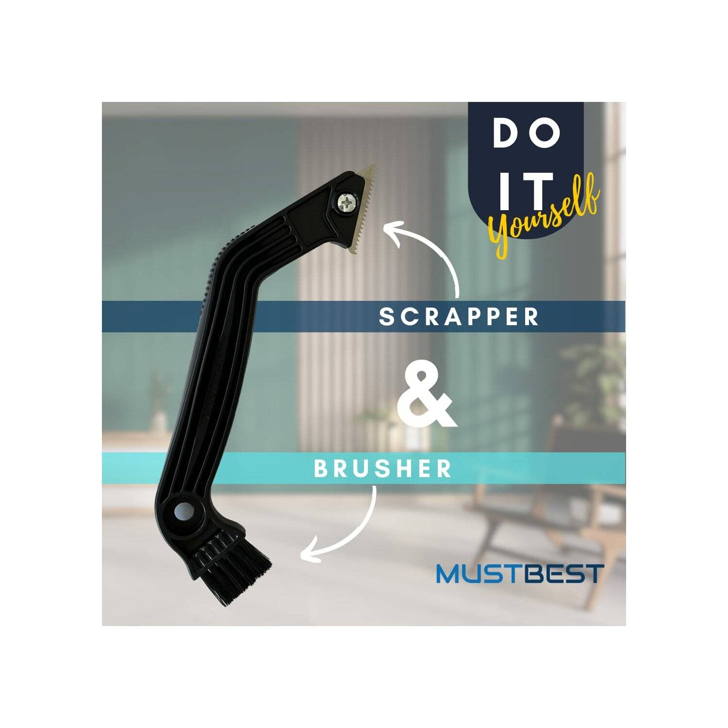 Schnell trocknend Fliesenfugenreparatur-Set Weiß & Fugenschaber