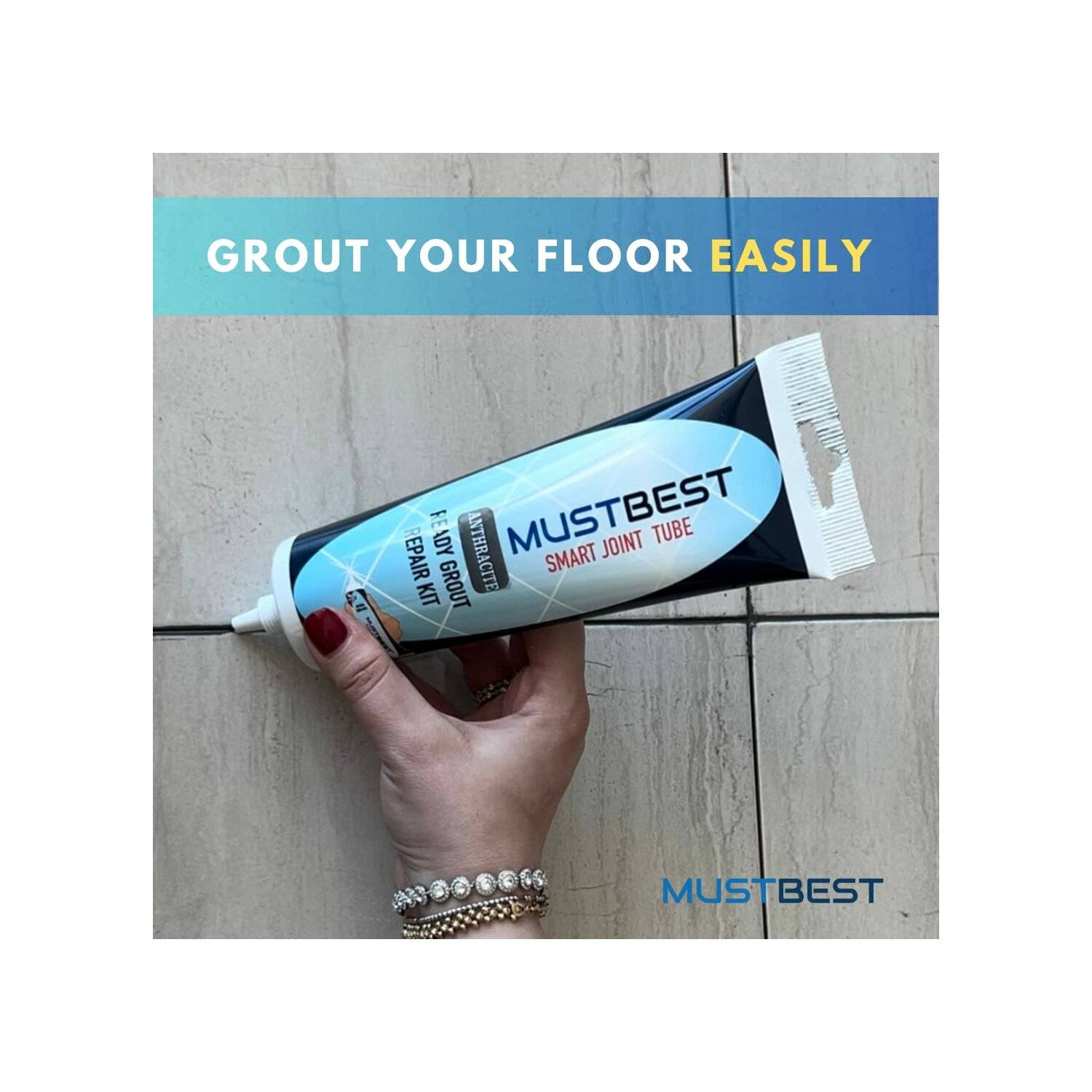 Schnell trocknendes Fliesenmörtelreparatur Füllungen 380 ml, Anthrazit