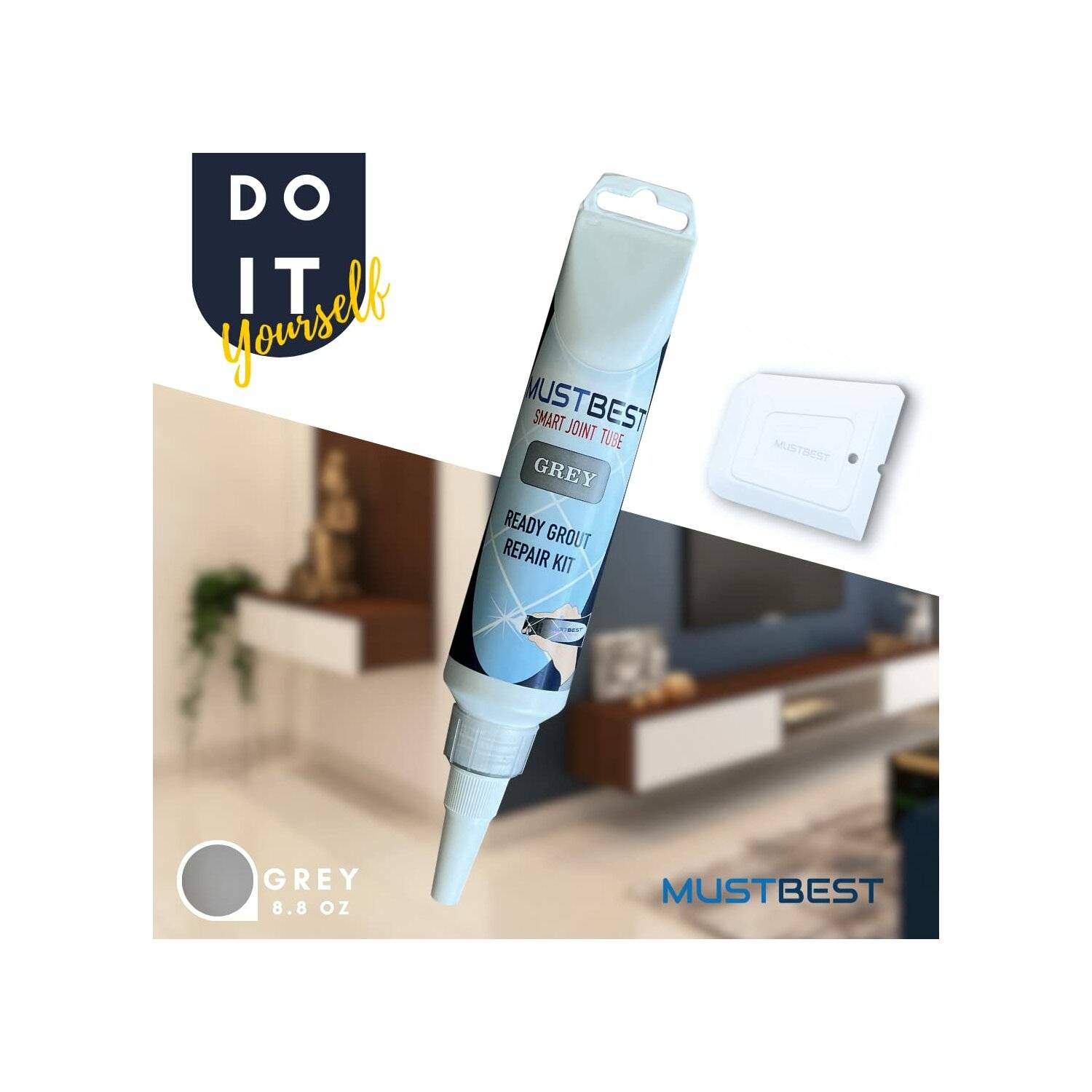 Schnell trocknendes Fliesenmörtelreparatur Füllungen 250 ml, Grau