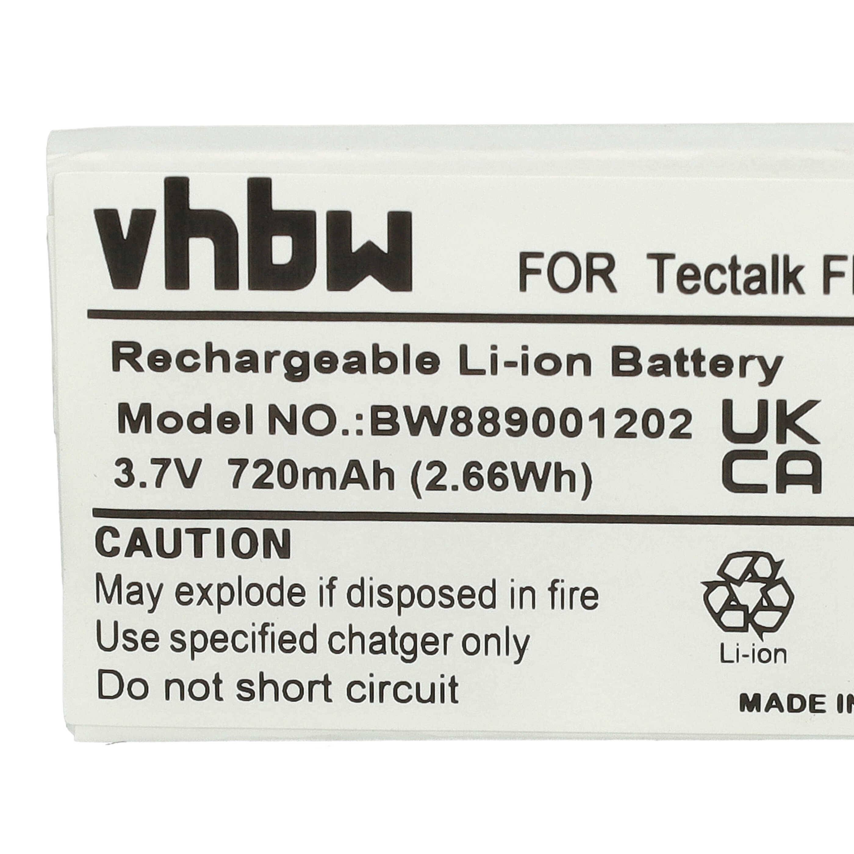 vhbw Akku kompatibel mit Intek T60 Funkgeräte mit UKW-Radio (720 mAh, 3,7 V, Li-Ion)