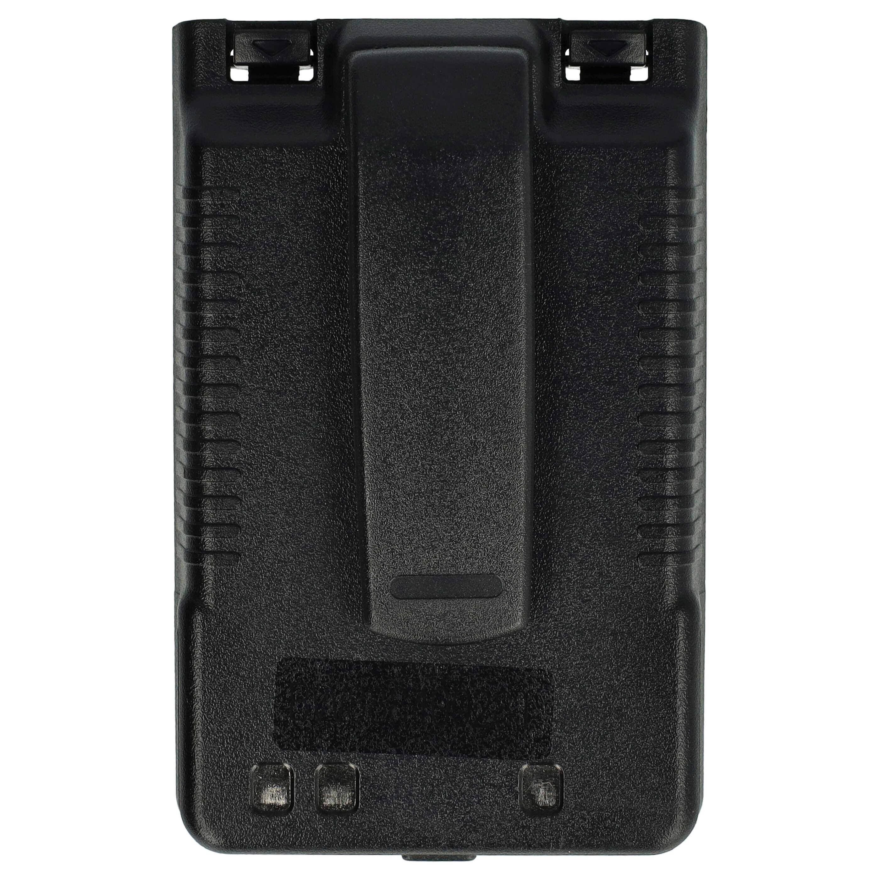 vhbw Akku kompatibel mit Yaesu VX-8R, VX-8GR Funkgerät, Walkie Talkie (2200 mAh, 7,4 V, Li-Ion) + Gürtelclip