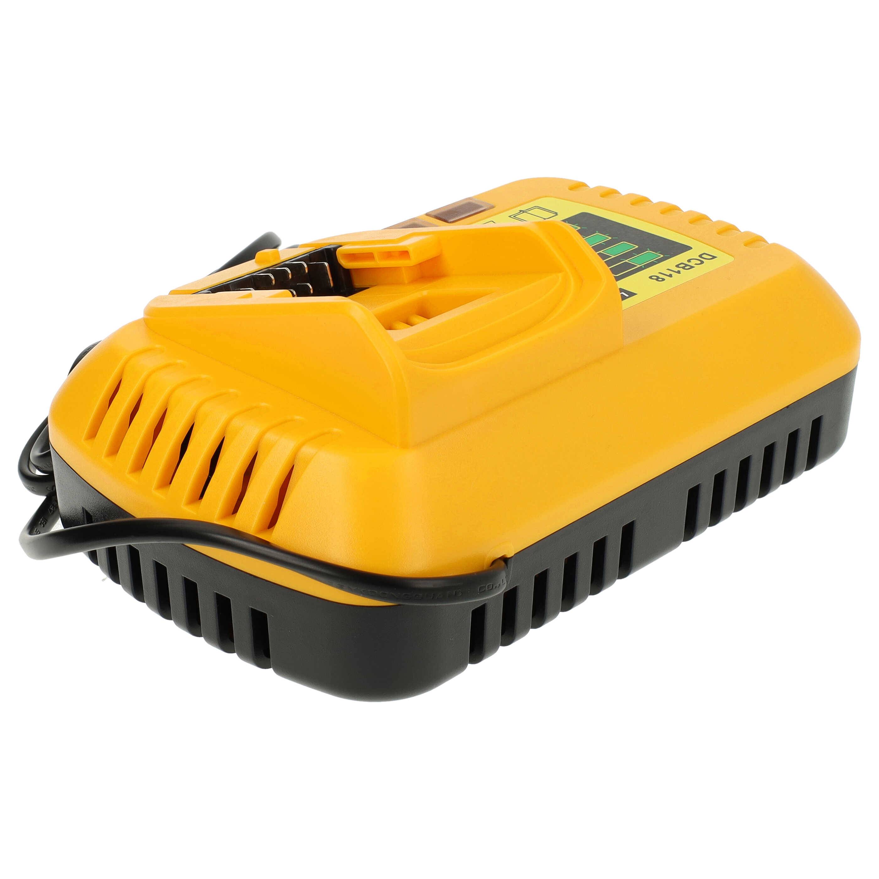 vhbw Schnellladegerät kompatibel mit Dewalt DCHJ063C1, DCHJ064, DCHJ064B, DCHJ065, DCHJ065B, DCHJ065C1, DCHJ066 Werkzeug Akkus