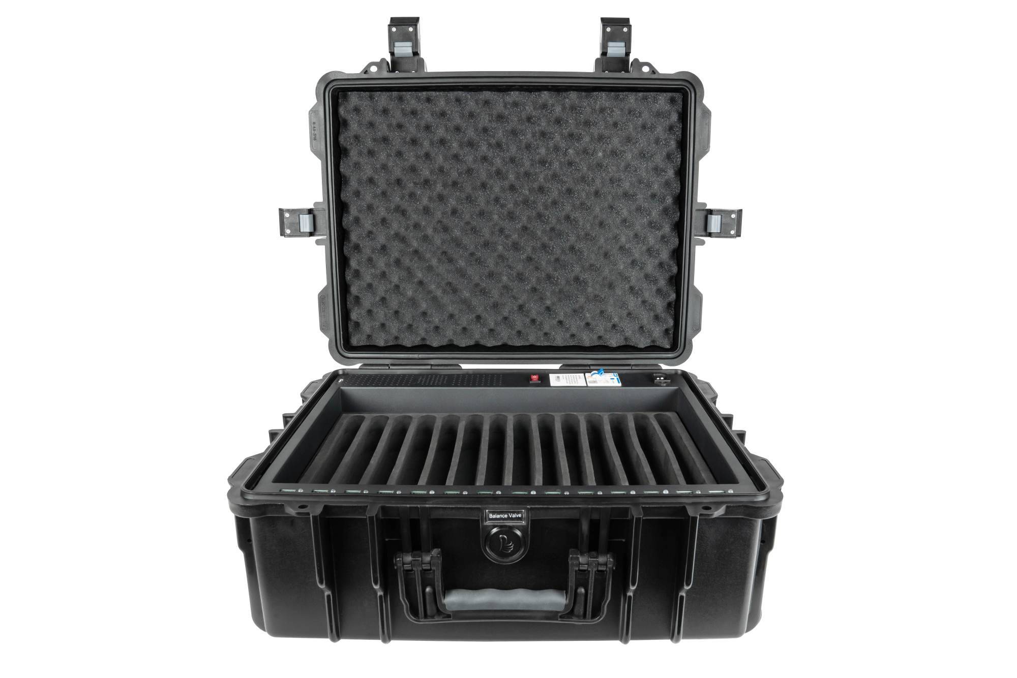 ATON4 T14S Tablet-Ladetrolley, USB-A Ausführung, Sync-Funktion, spritzwassergeschützt, schwarz