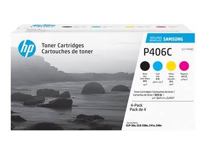 SAMSUNG CLT-P406C/ELS 4-pk CYMK Toner Drucken, Scannen & Verbrauchsmaterial Verbrauchsmaterialien -