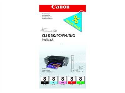 CANON CLI-8 BK/PC/PM/R/G Multi Pack Drucken, Scannen & Verbrauchsmaterial Verbrauchsmaterialien - &