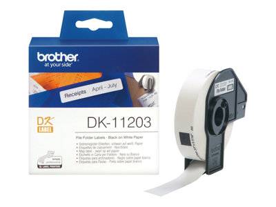 BROTHER DK11203 OrdnerregisterEtiketten Drucken, Scannen & Verbrauchsmaterial Verbrauchsmaterialien