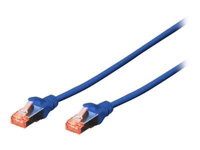 DIGITUS CAT 6 S/FTP Patchkabel, 5 Stück, 10m, blau Kabel Patchkabel RJ45 Cat.6