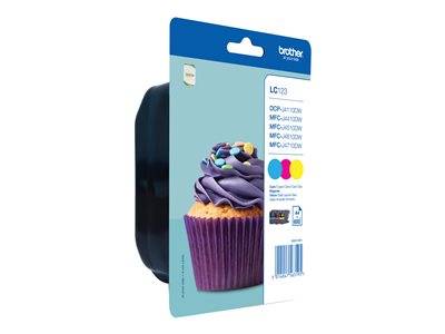 BROTHER Pack blister de 3 carto Drucken, Scannen & Verbrauchsmaterial Verbrauchsmaterialien - Tinte