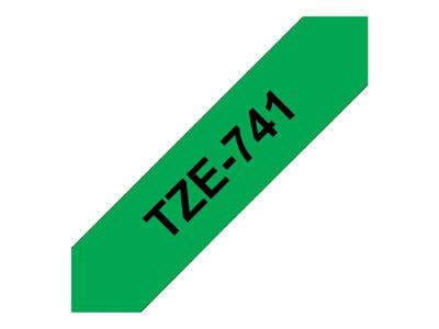Grünes Etikett mit schwarzem Text 'TZE-741' diagonal darüber.