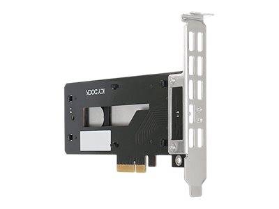ICY DOCK EZConvert Ex Pro - Schnittstellenadapter - M.2 - M.2 NVMe Card - PCIe 3.0 x4 - Schwarz, Silber