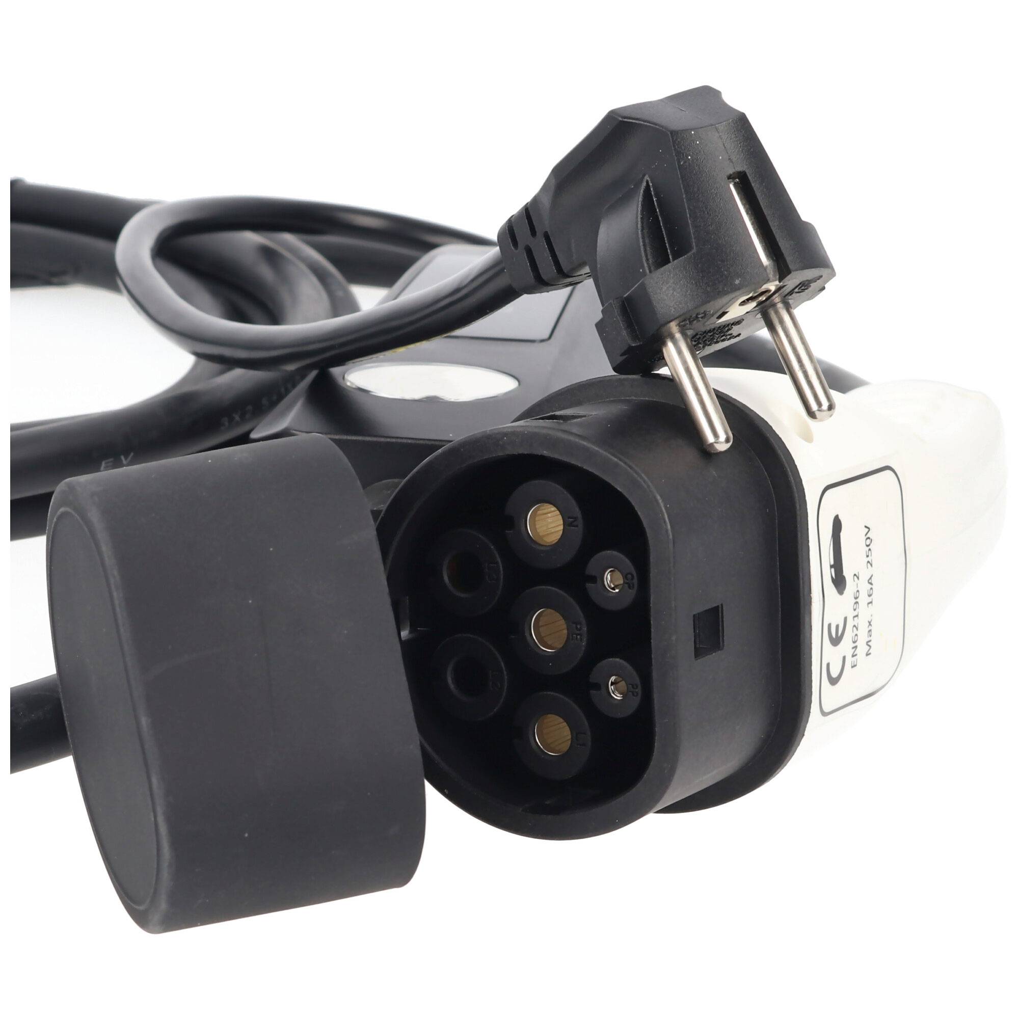 Ladekabel und Ladegerät passend für Togg T10X Elektro-SUV Made in Türkei, mit SchuKo-Stecker auf Typ 2 Mode2 230V