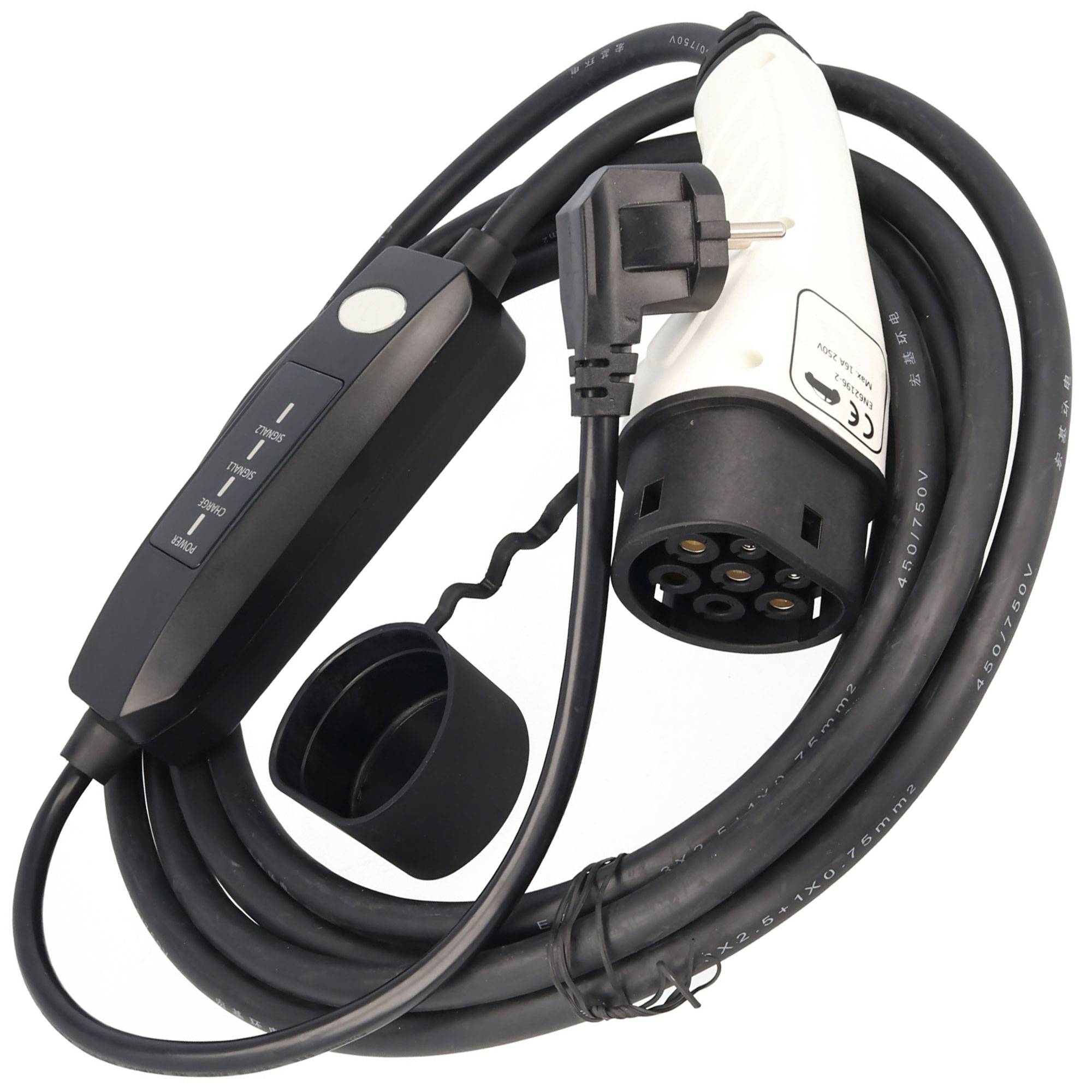 Ladekabel und Ladegerät passend für Togg T10X Elektro-SUV Made in Türkei, mit SchuKo-Stecker auf Typ 2 Mode2 230V