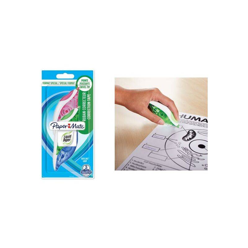 Paper:Mate Korrekturroller DRYLINE GRIP, 3er Blister