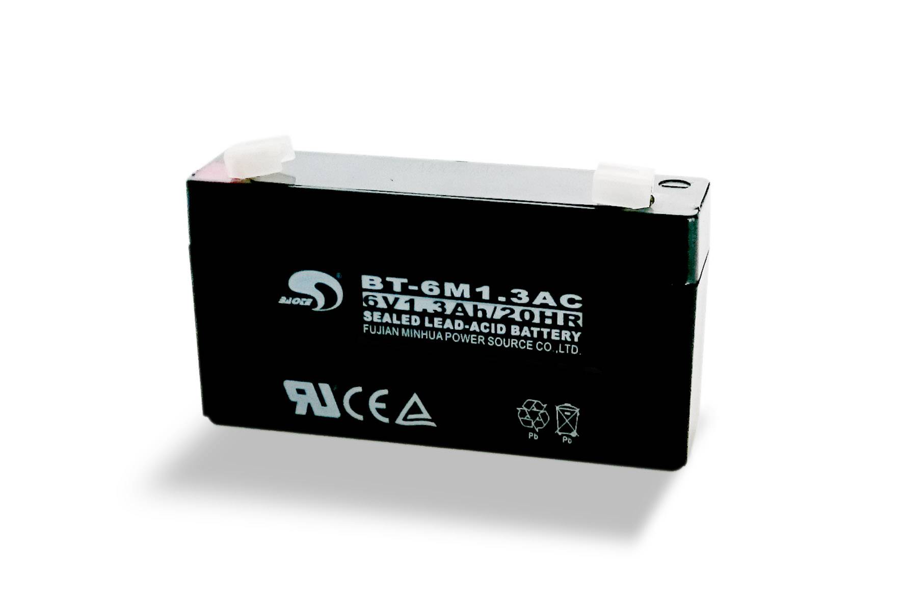 Blei-Vlies Akku (AGM), 2er-Pack, für Waagen z.B. Modell CAS PB, 6 Volt, 1,3 Ah, BT-6M41.3AC