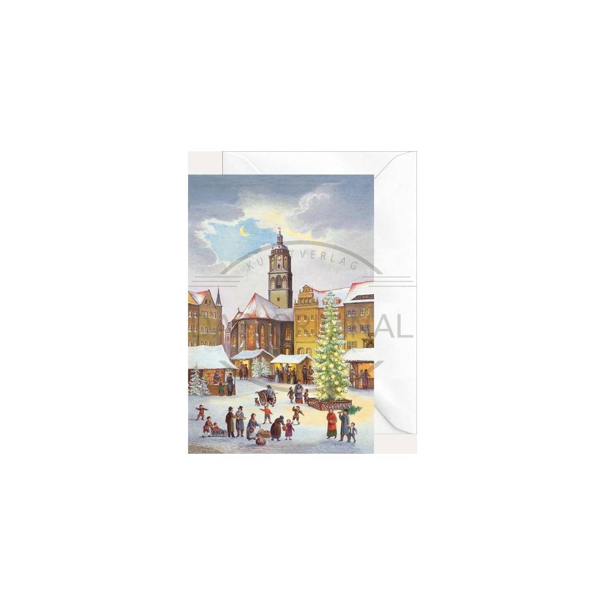 2989 - Weihnachtsklappkarte "Meißen Frauenkirche"