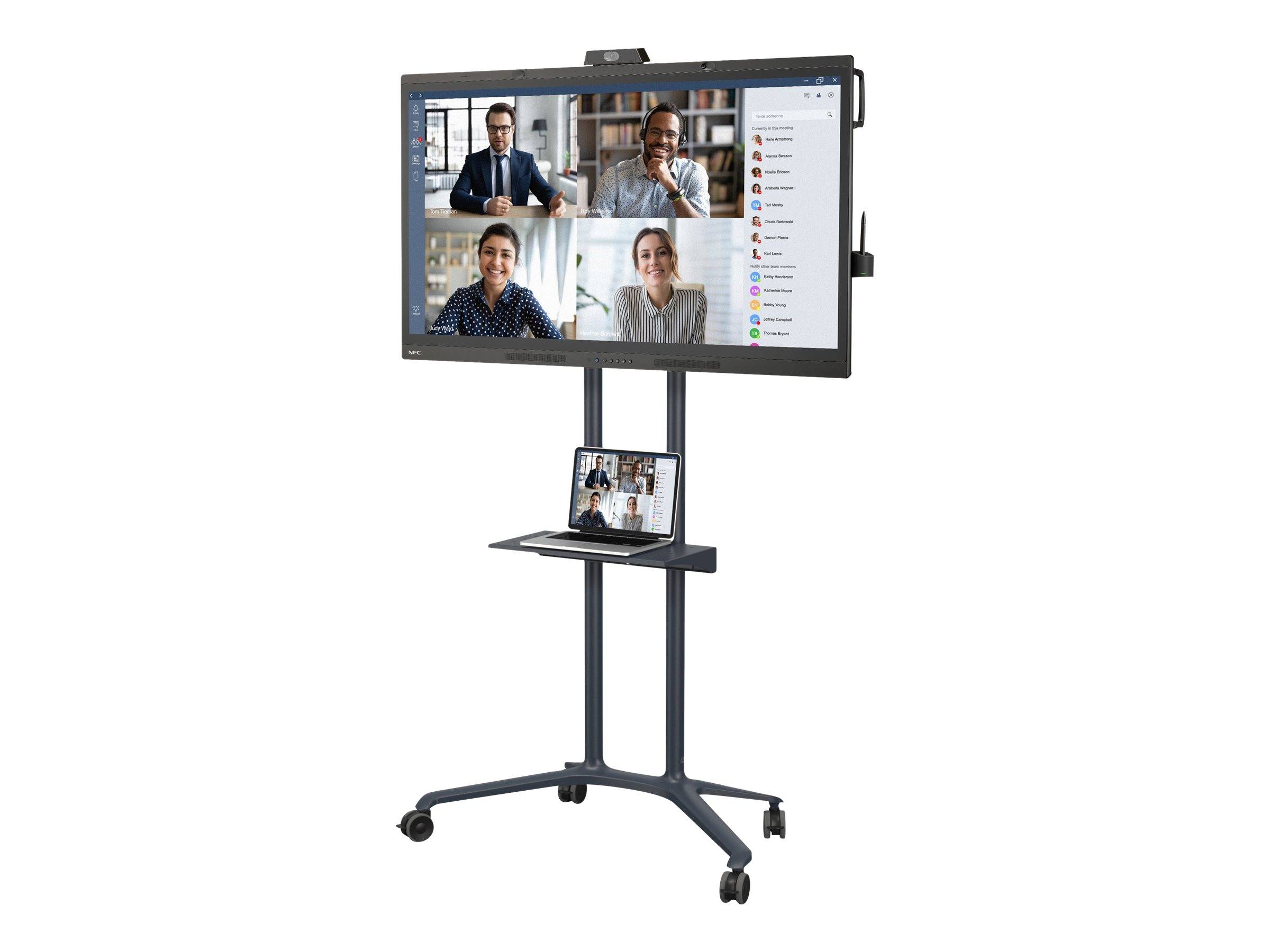 NEC PD04 Tipster Trolley - Wagen - für LCD-Display - Aluminium - Dunkelgrau - Montageschnittstelle: 400 x 400 mm