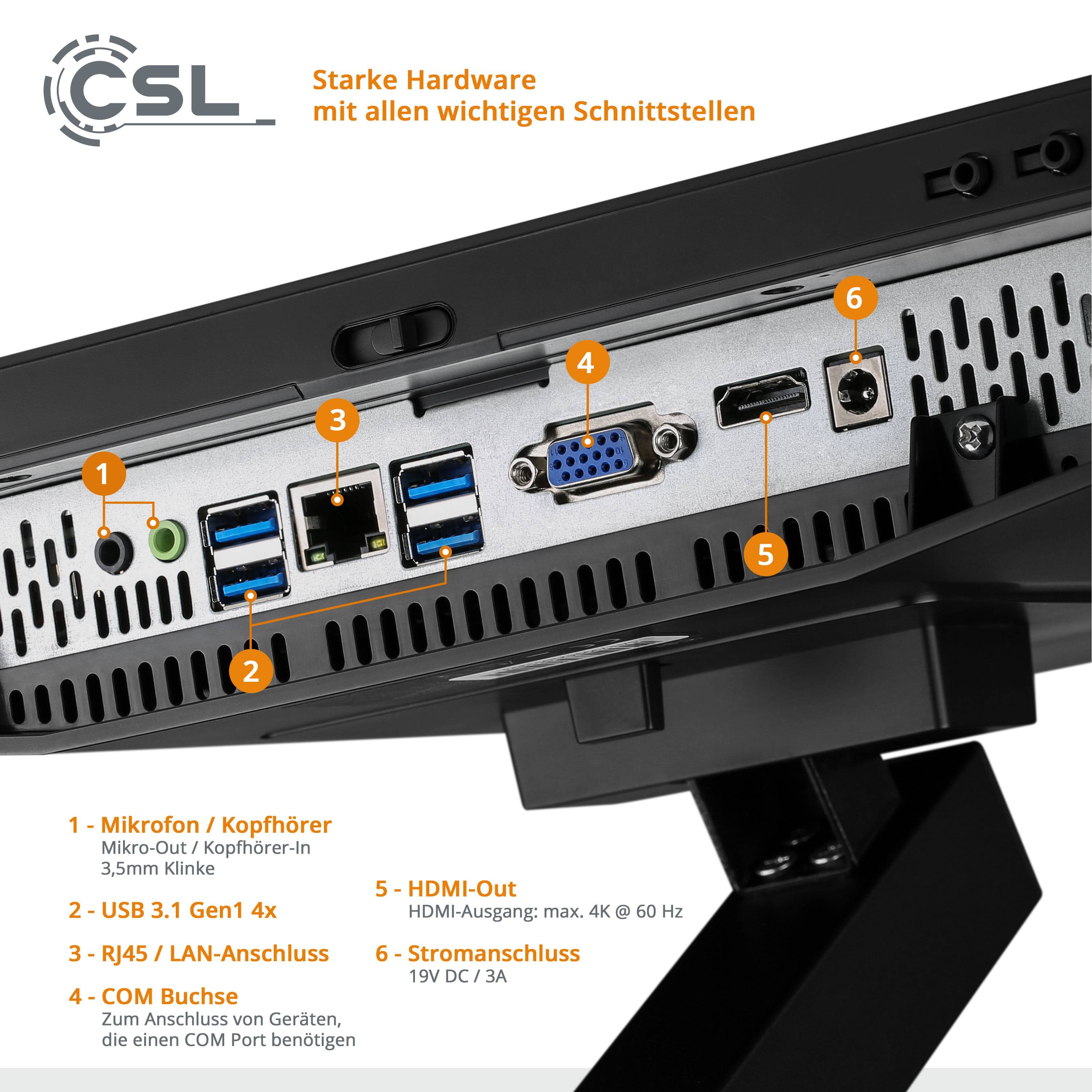 All-in-One-PC CSL Unity PRO F24B-GLS / 128 GB / 16 GB RAM / Win 11 Pro