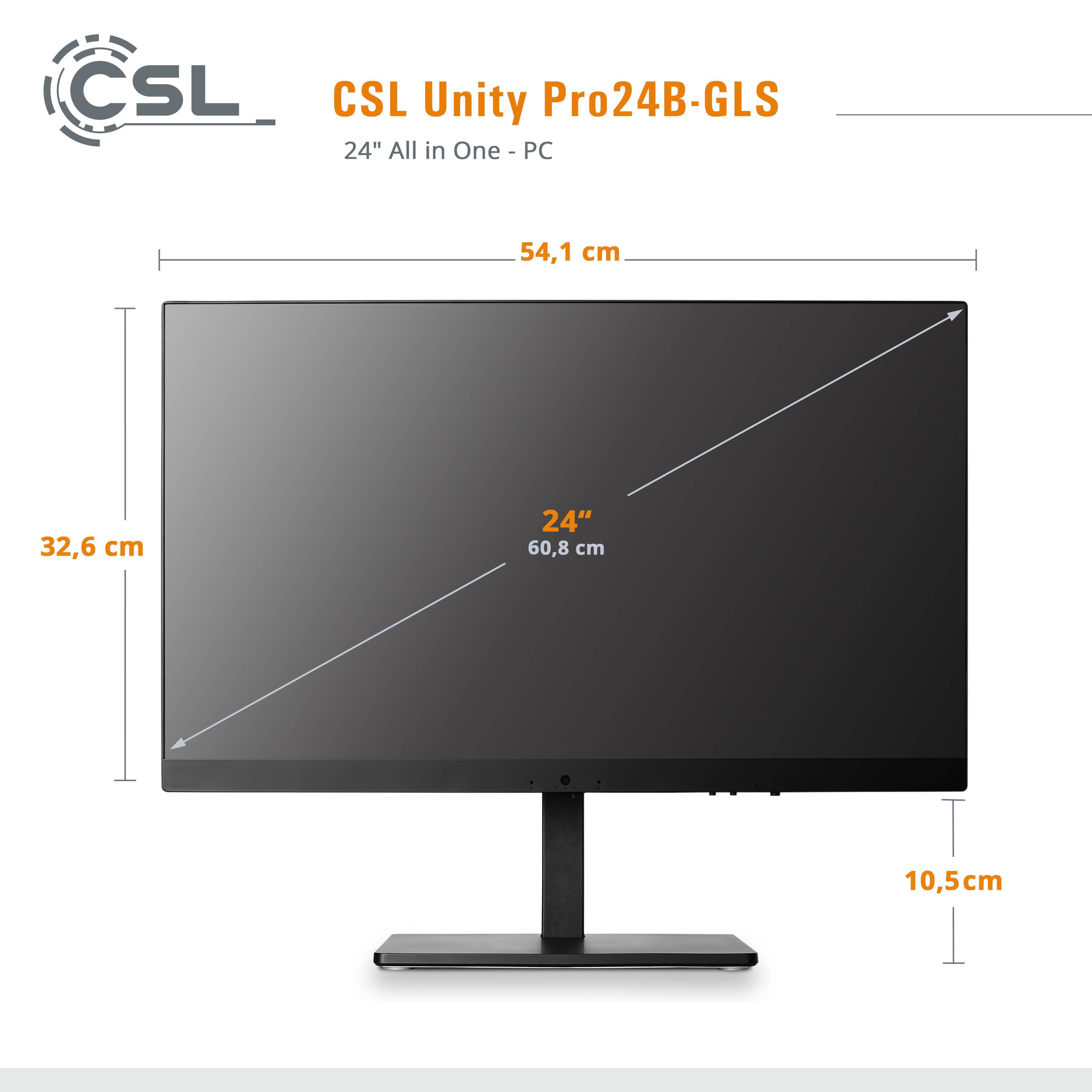 All-in-One-PC CSL Unity PRO F24B-GLS / 128 GB / 16 GB RAM / Win 11 Pro